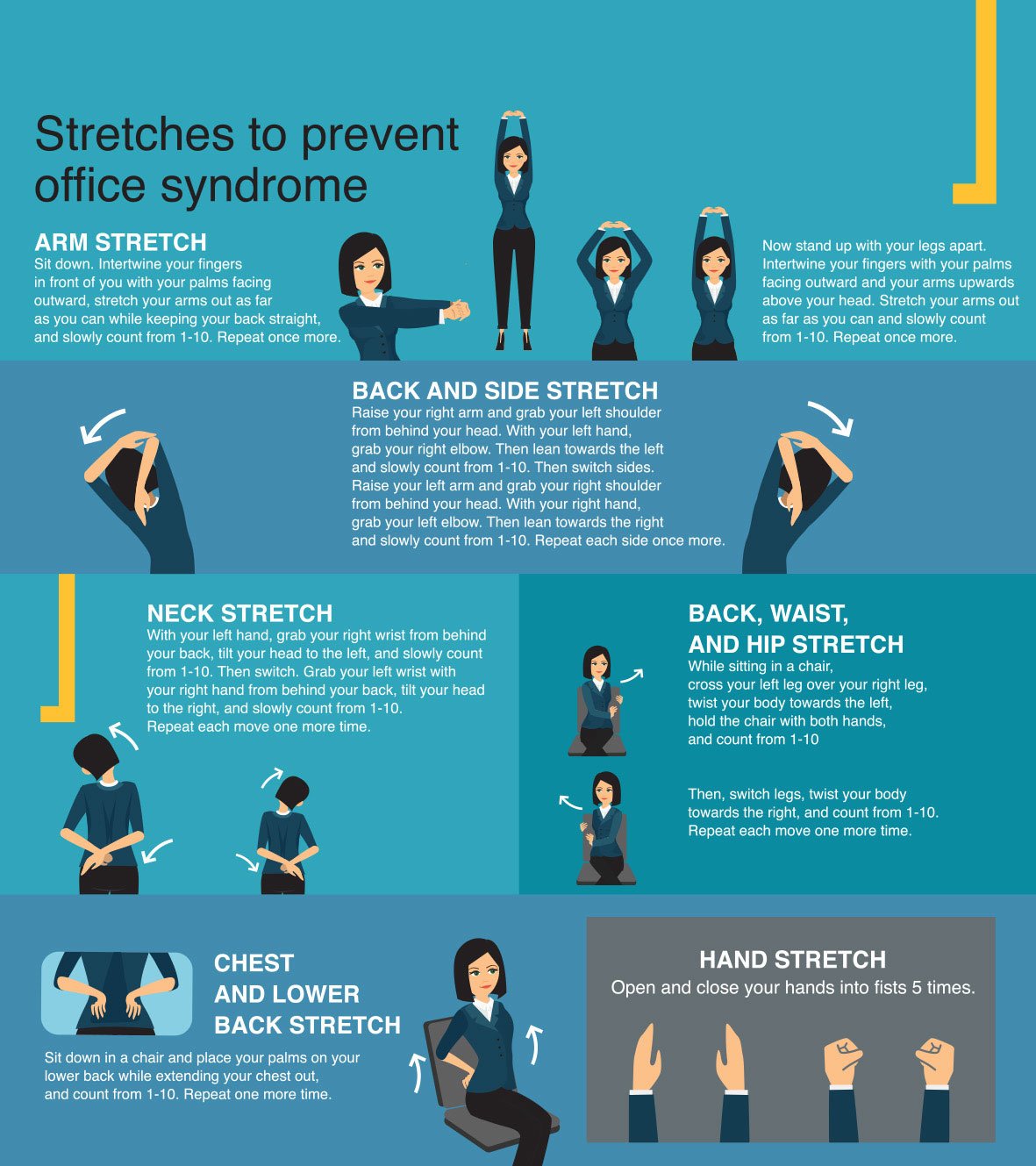 Stretches to prevent office syndrome | Bumrungrad